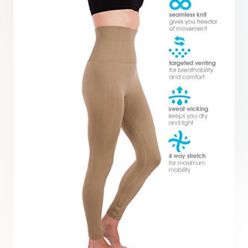 Homma High Waist Slimming Leggings Mocha NWT